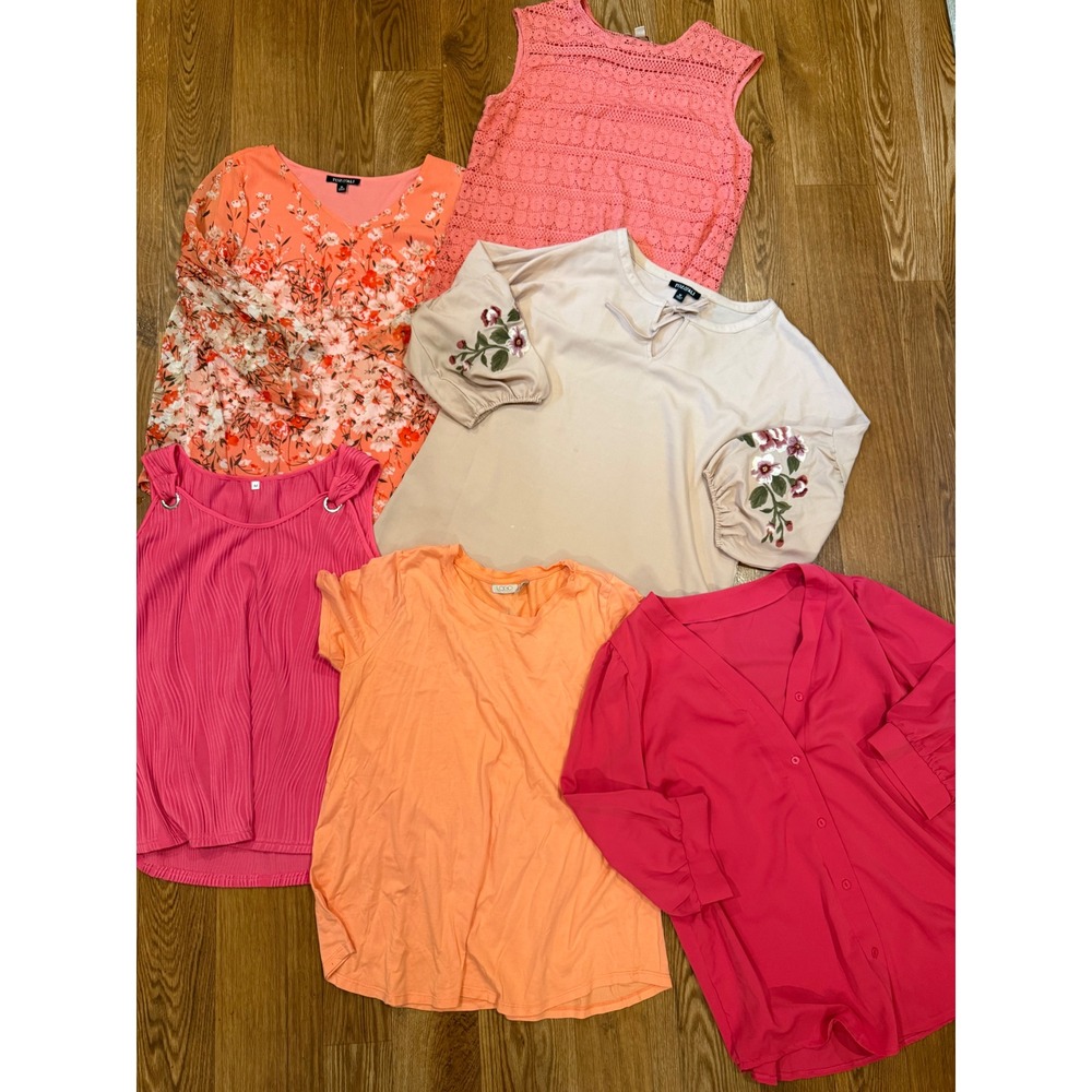 Roz & Ali LOGO Dress Barn Tops Bundle Women Medium Multicolor Floral Lace Blouse